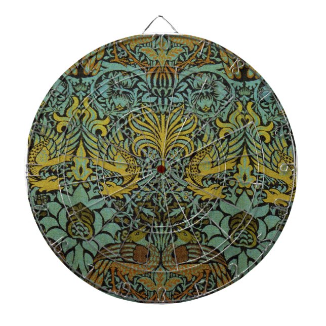 William Morris Peacock Dragon Wallpaper  Dartboard (Front)