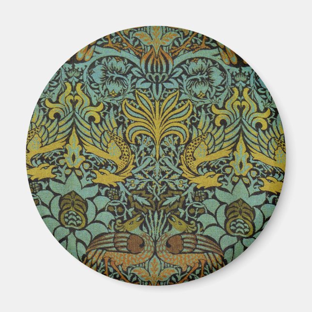 William Morris Peacock Dragon Wallpaper  Magnet (Front)