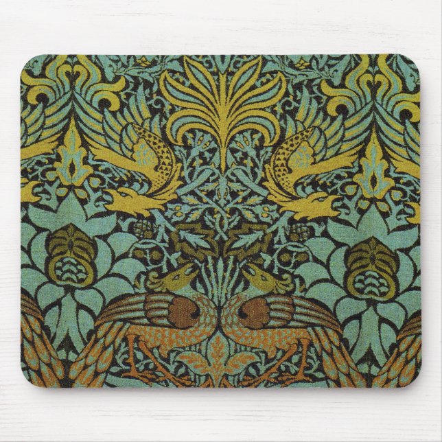 William Morris Peacock Dragon Wallpaper  Mouse Mat (Front)