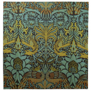 William Morris Peacock Dragon Wallpaper  Napkin