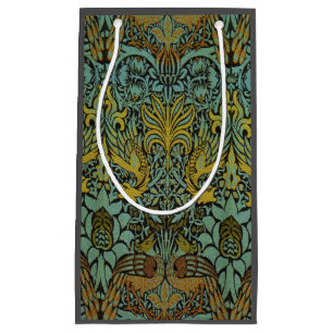 William Morris Peacock Dragon Wallpaper  Small Gift Bag
