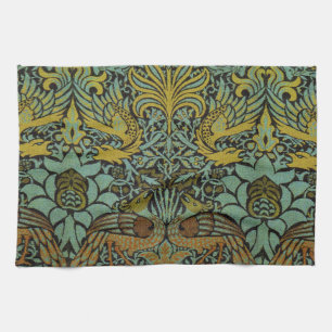 William Morris Peacock Dragon Wallpaper  Tea Towel