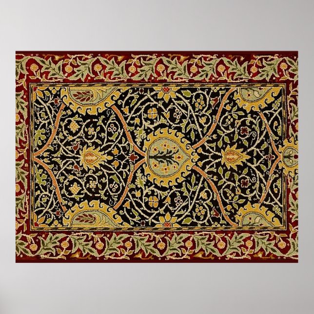 William Morris Persian Carpet Art Print Design (Front)