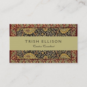 William Morris Persian Carpet Art Print Design Business Card