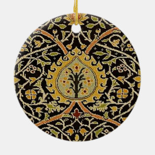 William Morris Persian Carpet Art Print Design Ceramic Tree Decoration