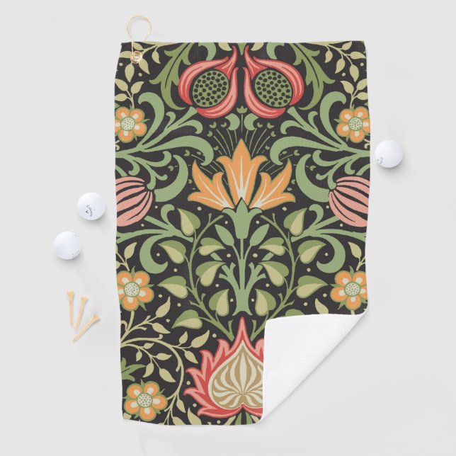 William Morris Persian Floral Antique Golf Towel (InSitu)