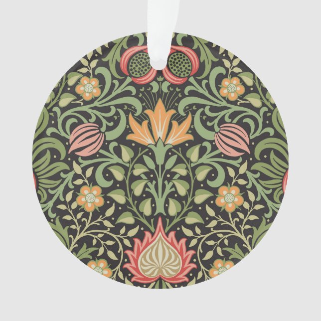 William Morris Persian Floral Antique Ornament (Front)