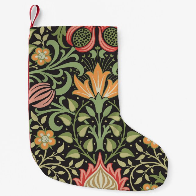 William Morris Persian Floral Antique Small Christmas Stocking (Front)