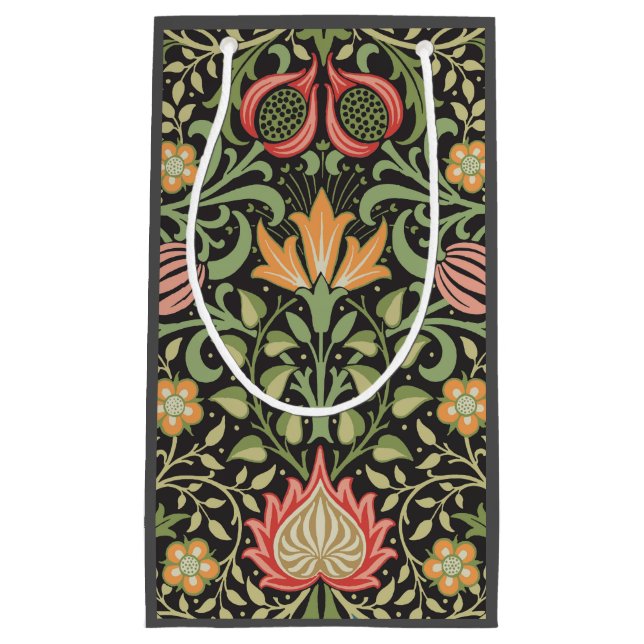 William Morris Persian Floral Antique Small Gift Bag (Front)