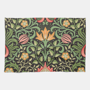 William Morris Persian Floral Antique Tea Towel