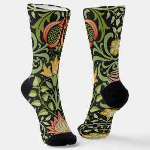 William Morris Persian Floral Botanical Design Socks