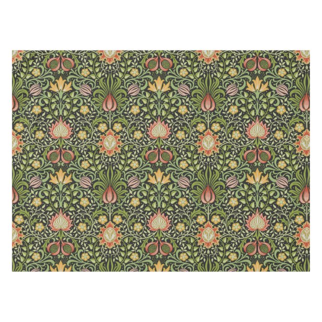 William Morris Persian Floral Botanical Design Tablecloth (Front (Horizontal))