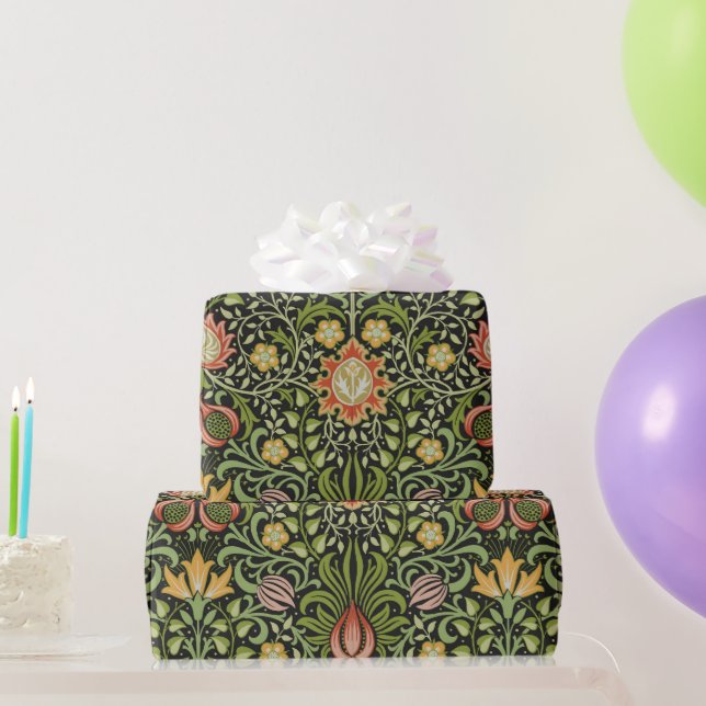 William Morris Persian Floral Botanical Design Wrapping Paper (Party Gifts)
