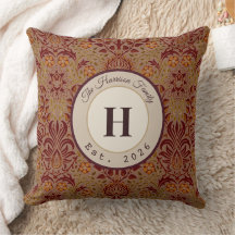 William Morris Persian Monogram Burgundy Red