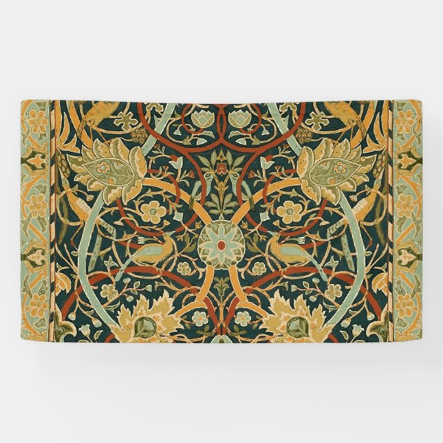 William Morris Persian Oriental Carpet Art Banner (Horizontal)