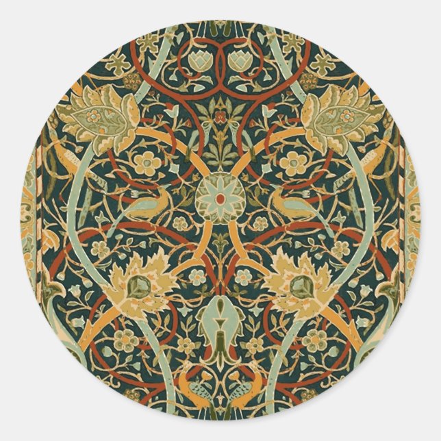 William Morris Persian Oriental Carpet Art Classic Round Sticker (Front)
