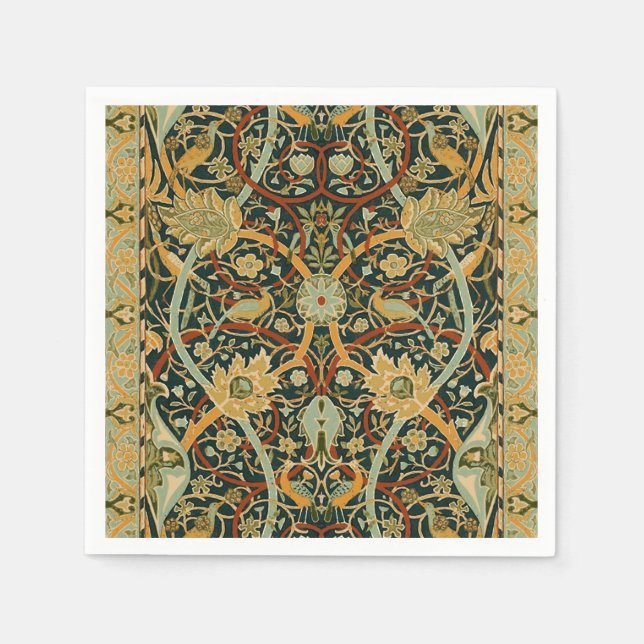William Morris Persian Oriental Carpet Art Napkin (Front)