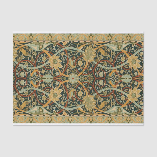 William Morris Persian Oriental Carpet Art Tissue Paper (Front)