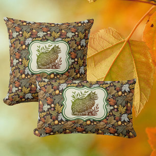 William Morris Personalised Autumn Leaves with Cat Cushion