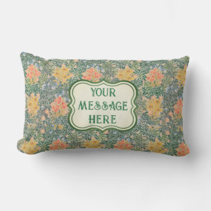 William Morris Personalised Floral  Lumbar Cushion