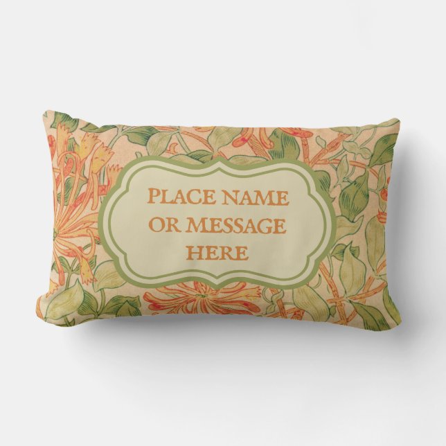 William Morris  Personalised Floral Outdoor Pillow (Front)