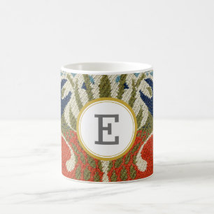 William Morris PERSONALIZED INITIAL Coffee Mug