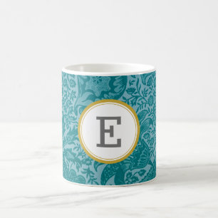 William Morris PERSONALIZED INITIAL Coffee Mug