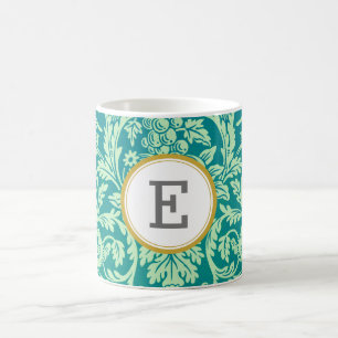 William Morris PERSONALIZED INITIAL Coffee Mug