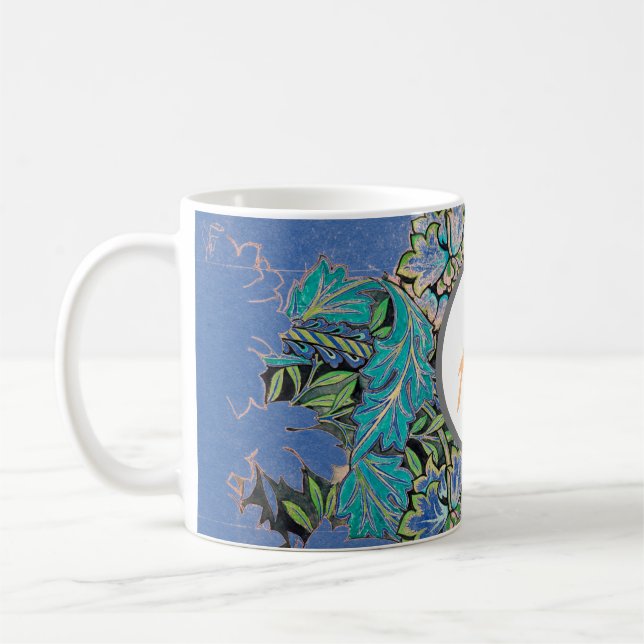 William Morris PERSONALIZED INITIAL Mug (Left)