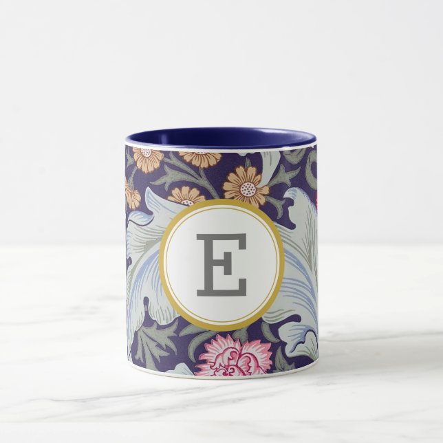 William Morris PERSONALIZED INITIAL Mug (Center)