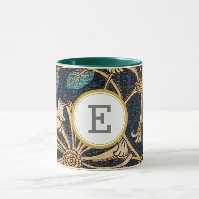 William Morris PERSONALIZED INITIAL Mug (Center)