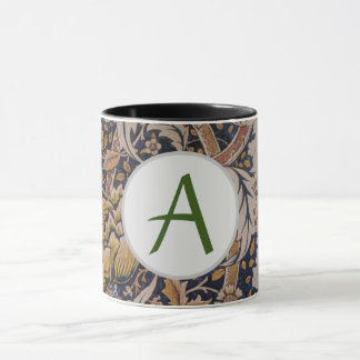 William Morris PERSONALIZED INTIAL Mug