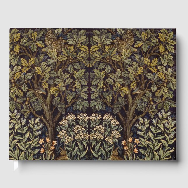 William Morris - Pheasant Bird Tree Botanical Guest Book (Front)
