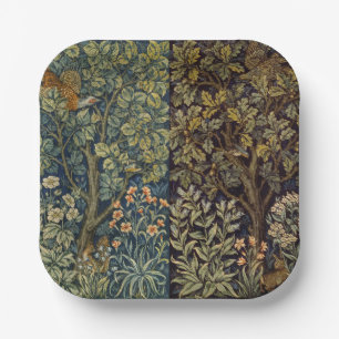William Morris - Pheasant Bird Tree Botanical Paper Plate