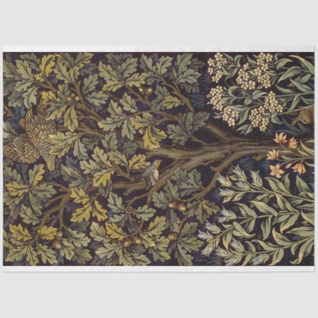 William Morris - Pheasant Bird Tree Botanical Tissue Paper (Front)