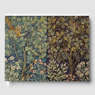 William Morris Pheasant Bird Tree Flower Guest Book