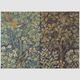William Morris Pheasant Bird Tree Flower Tissue Paper