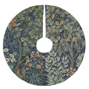 William Morris Pheasant Bird Tree Woodland Brushed Polyester Tree Skirt