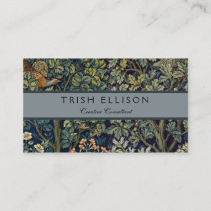 William Morris Pheasant Bird Tree Woodland Business Card