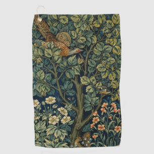 William Morris Pheasant Bird Tree Woodland Golf Towel