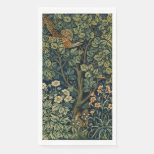 William Morris Pheasant Bird Tree Woodland Napkin