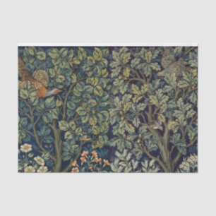 William Morris Pheasant Bird Tree Woodland Tissue Paper