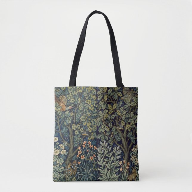 William Morris Pheasant Bird Tree Woodland Tote Bag (Front)