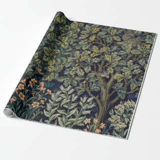 William Morris Pheasant Bird Tree Woodland Wrapping Paper