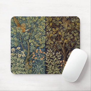William Morris Pheasant Bird Woodland Tapestry Art Mouse Mat