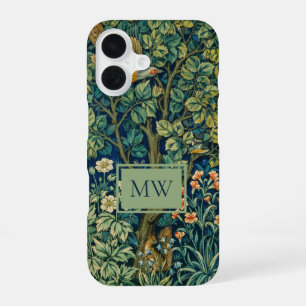 William Morris Pheasant Custom Monogram iPhone 16 Case