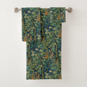 William * Morris Phesant Bird Forest Bath Towel Set