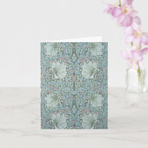 William Morris - Pimpernel: Blue & Green Flowers Card