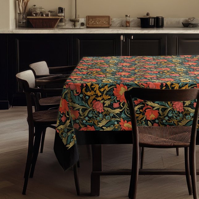William Morris Pimpernel colourful vibrant colours Tablecloth (William Morris Pimpernel colorful vibrant colors Tablecloth)