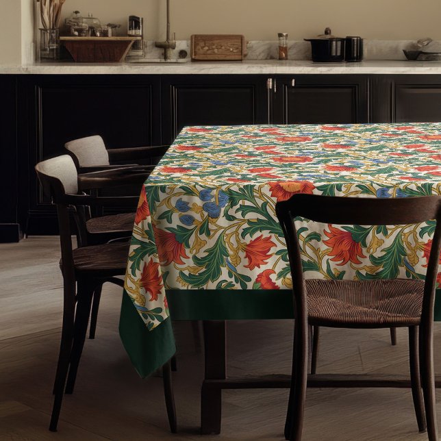 William Morris Pimpernel colourful vibrant colours Tablecloth (William Morris Pimpernel colorful vibrant colors Tablecloth)